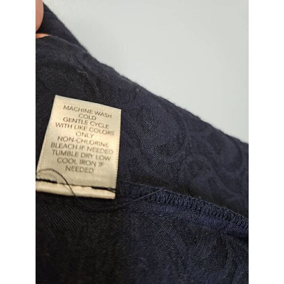 Christopher & Banks navy blue zip up jacket.  Size P/XL. - Picture 5 of 5